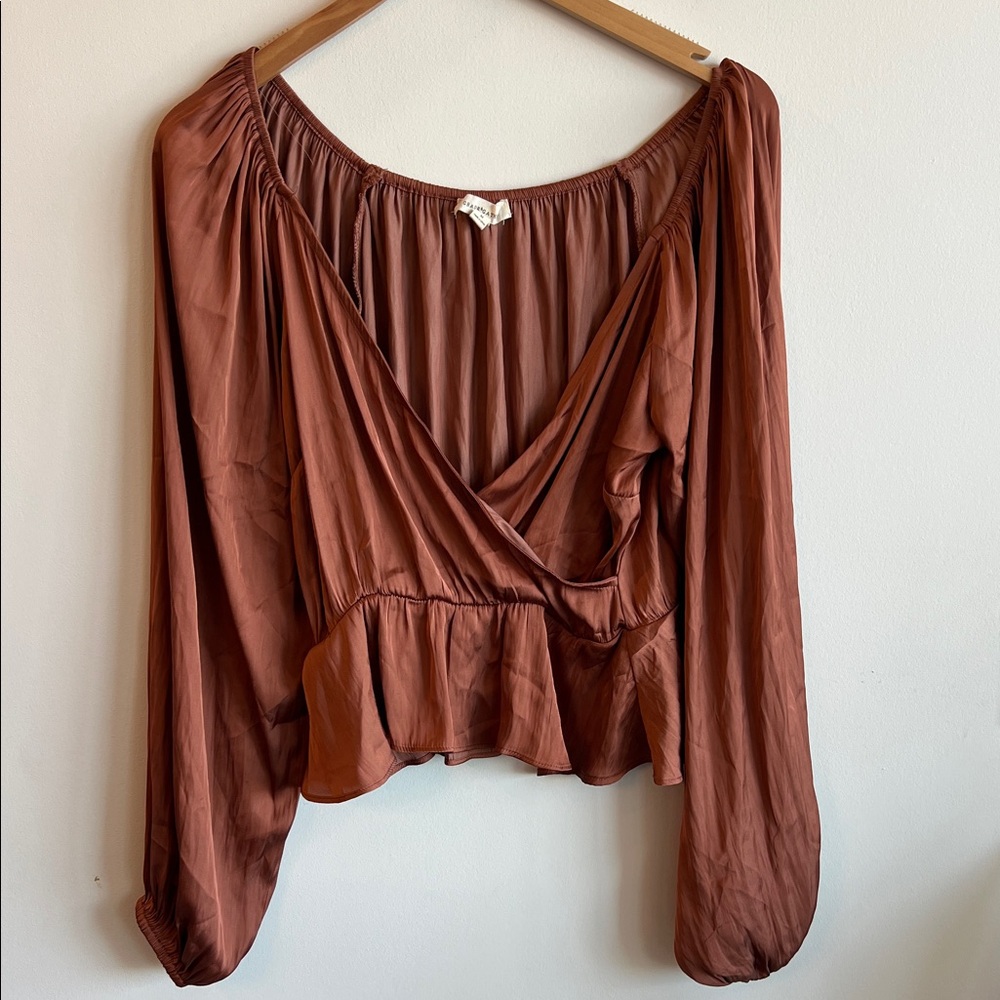 Elegant Brown Women's Blouse